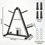 Centra Weight Plate Storage Rack Olympic Plate Holder Gym Weight Stand Tree