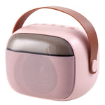 Portable Karaoke Speaker With Two Wireless Microphones And Rgb Lights | Pink