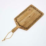 Etched Christmas Holly Mango Wood Chopping Board
