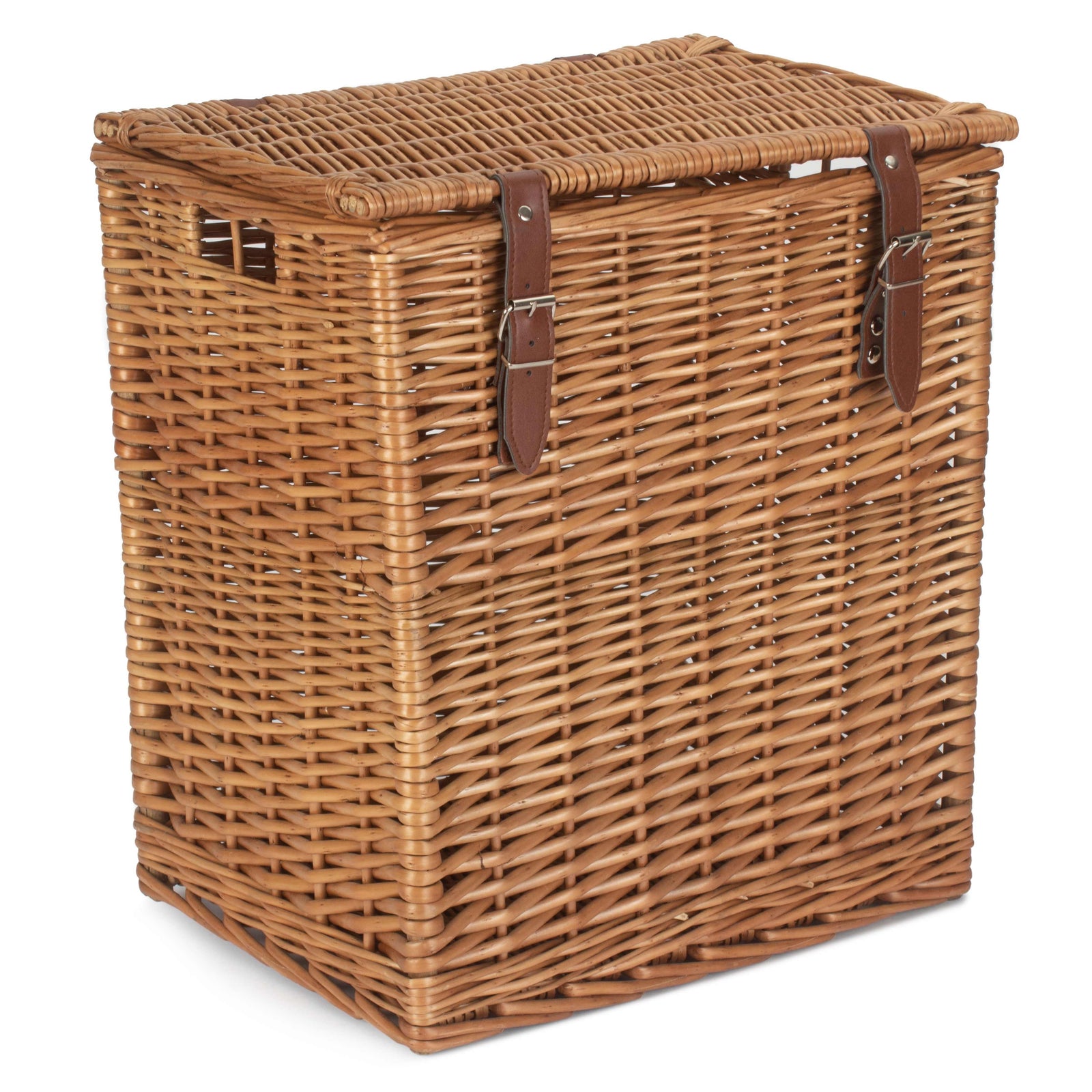 Wicker Double Steamed Vintner Storage Picnic Basket | Small | Brown