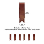 Metal Garden Border Edging 1m Panels – 20cm High, Set Of 5 With Pegs | Rust