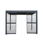 Aluminium Pergola With Anthracite Blinds & 2 Shutter Panels | 3m x 3m | Anthracite