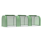 Green Tunnel Greenhouse With Zipped Doors | Green