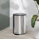 20l Kitchen Pedal Bin, Stainless Steel Bin Soft-close Lid