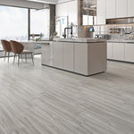 Pvc Wooden Self-adhesive Laminate Flooring Planks For Home Decor | Light Grey
