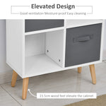 HOMCOM 123 X 55cm Freestanding 8 Cube Storage Cabinet Unit Bookcase