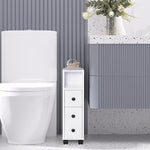 Slimline Bathroom Storage W/ 2 Drawers Wheels