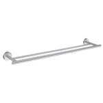 Towel Rail Wall Mounted Bathroom Storage Non Rust Brass | Double | Brushed Chrome