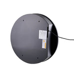 Black Round 60cm Dia Led Bathroom Mirror Cabinet With Storage Anti-fog, Touch Control, Adjustable Color Temperature