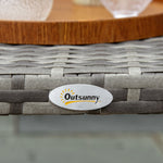 Patio Rattan Coffee Table Outdoor Side Table Furniture