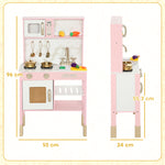 AIYAPLAY Kids Kitchen Playset With Pretend Play Kitchen Accessories, Pink