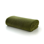 Snuggle Touch Solid Colour Fleece Throw – 140x180cm – Super Soft Plain Blanket | 140cm x 180cm | Khaki
