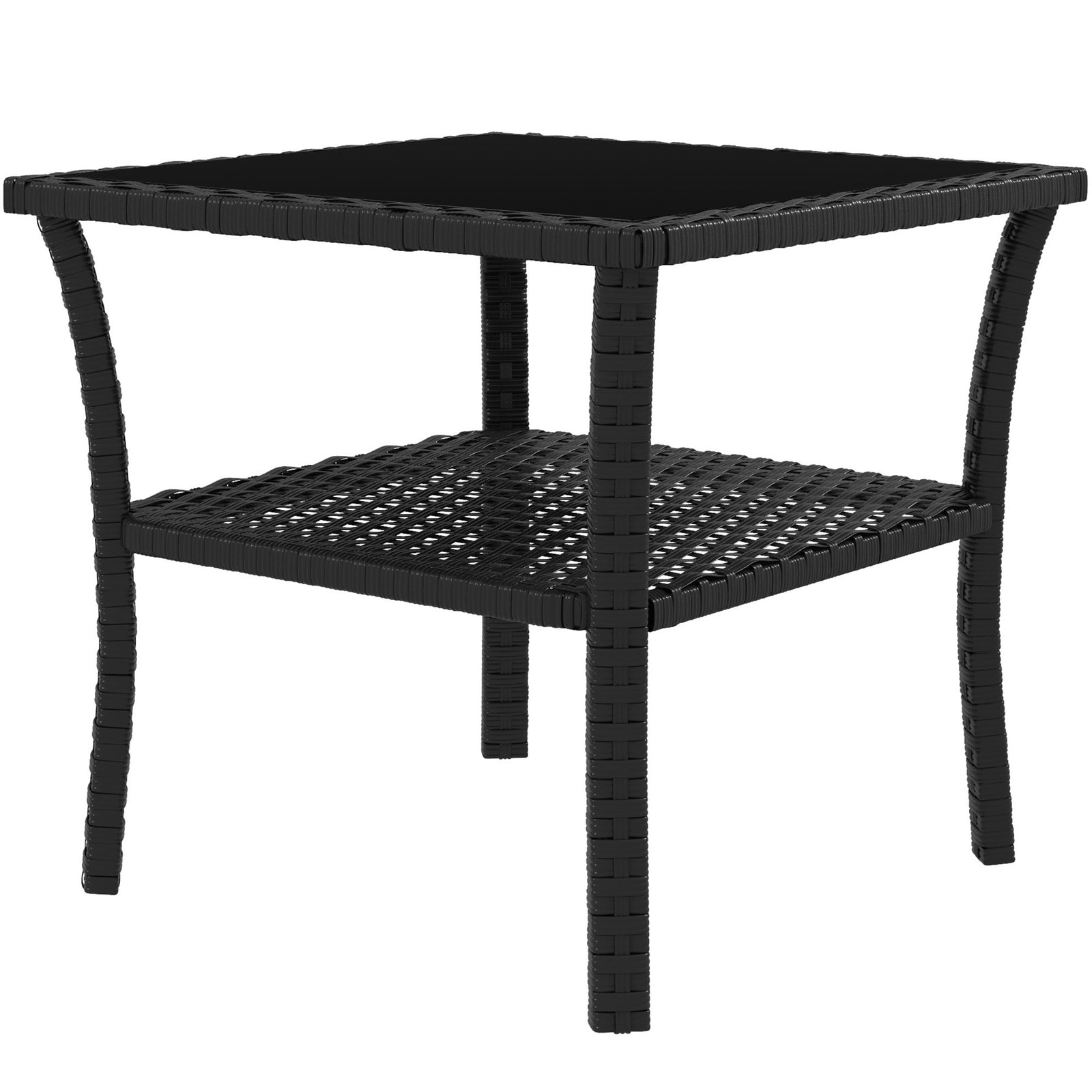 Black Pe Rattan Coffee Table