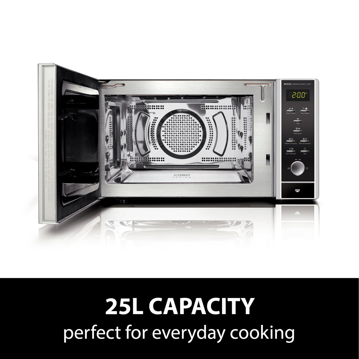 Mcg 25 Ceramic Chef Microwave Oven & Grill, 25l Capacity, 900w Microwave With 1200w Grill And 2050w Convection
