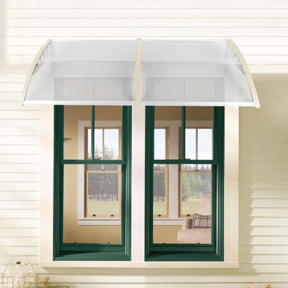 190cm W X 100cm D X 28cm H Window Door Awning Canopy With Brackets