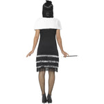Flapper Costume, Black, With Dress & Fur Stole | Medium