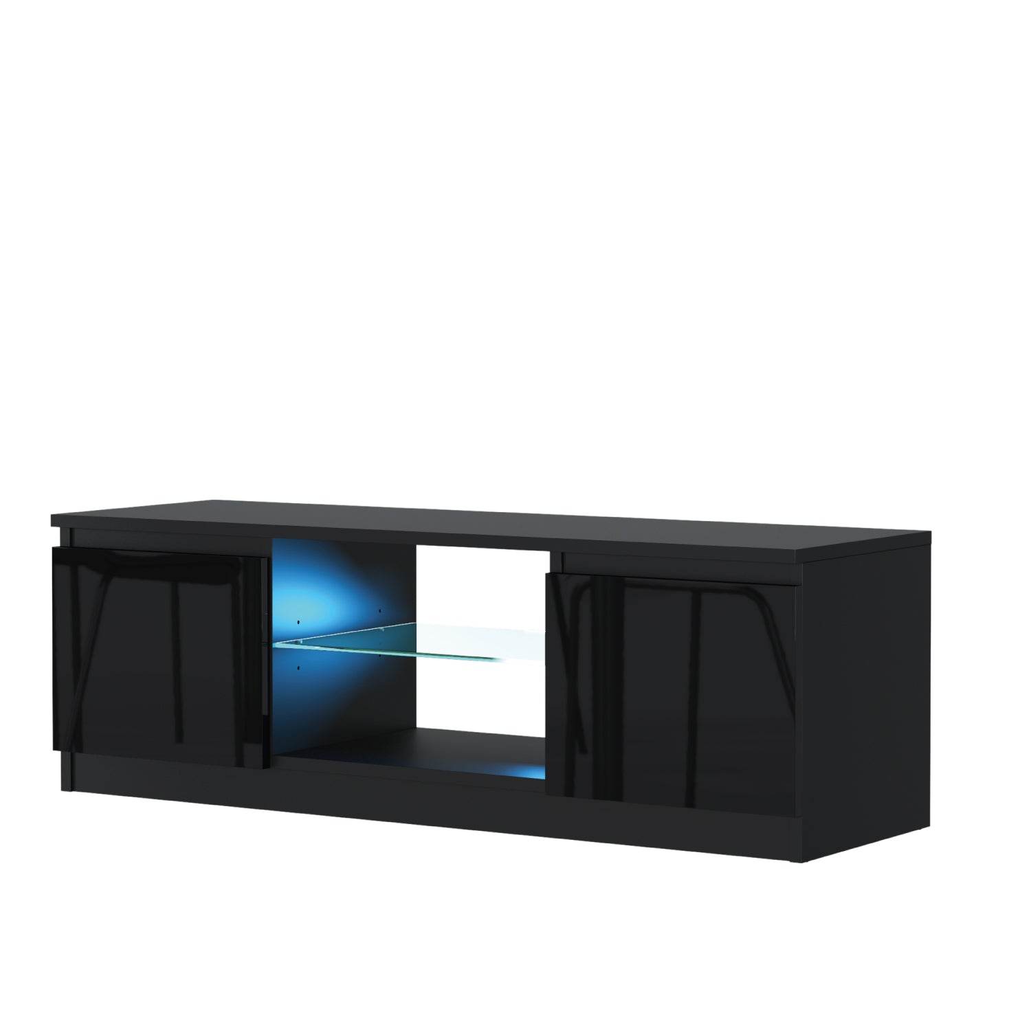 Aura Tv Unit 120cm With Led Lights | Black