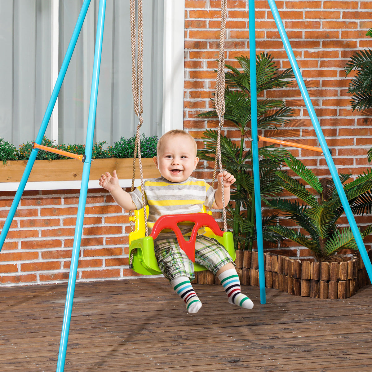 3 In 1 Kids Swing Seat, Adjustable Toddler Swing Chair | Green