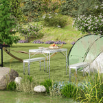 Camping Picnic Table And 2 Benches Folding Garden Table Set