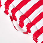 Cotton Thick Striped Floor Cushion | 50cm x 50cm | Red