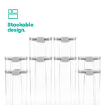 Food Storage Containers Set Of 8 - Grey
