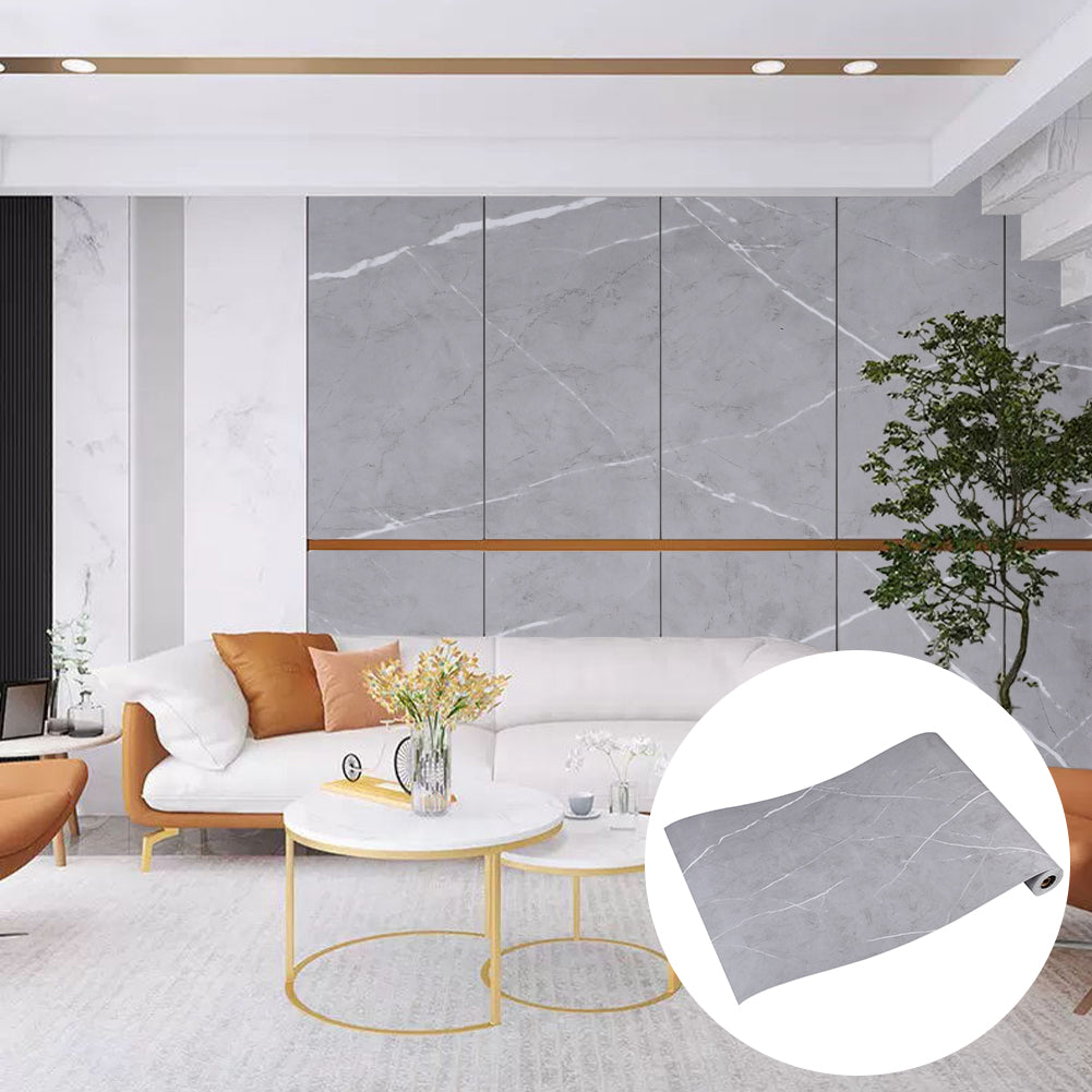 3m Grey Marble Contact Wallpaper Self Adhesive