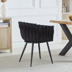 Set Of 2 Baiano Fabric Dining Chairs | Black