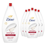 Velvet Glow Body Wash 0% Sulfate Sles For Soft & Smoother Skin 450ml, 6pk