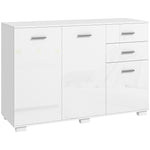 Sideboard Kitchen Storage Cabinet 2 Drawers And Shelves | One Size | Ivory