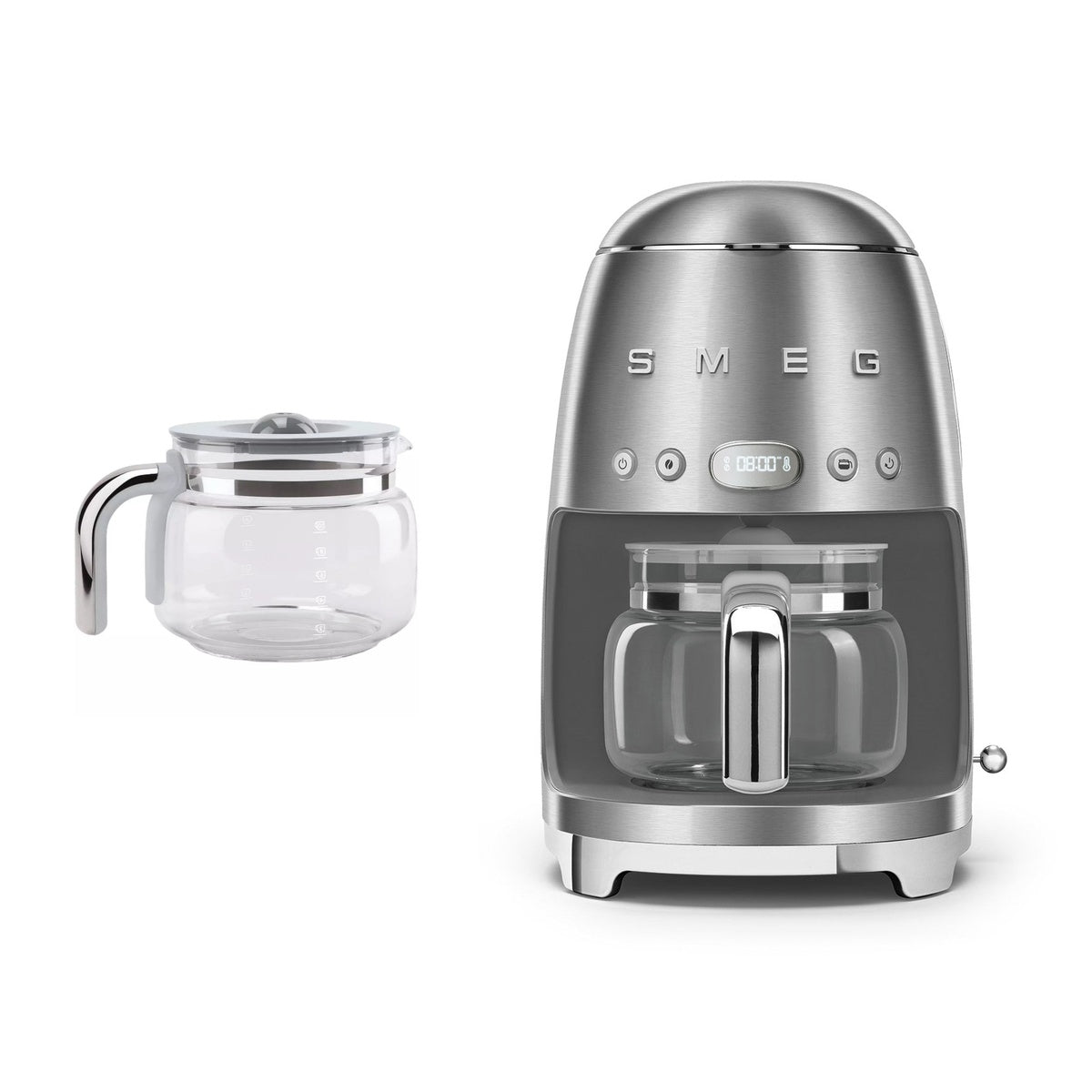 Dcf02 Drip Filter Coffee Machine With Spare Glass Carafe | Silver