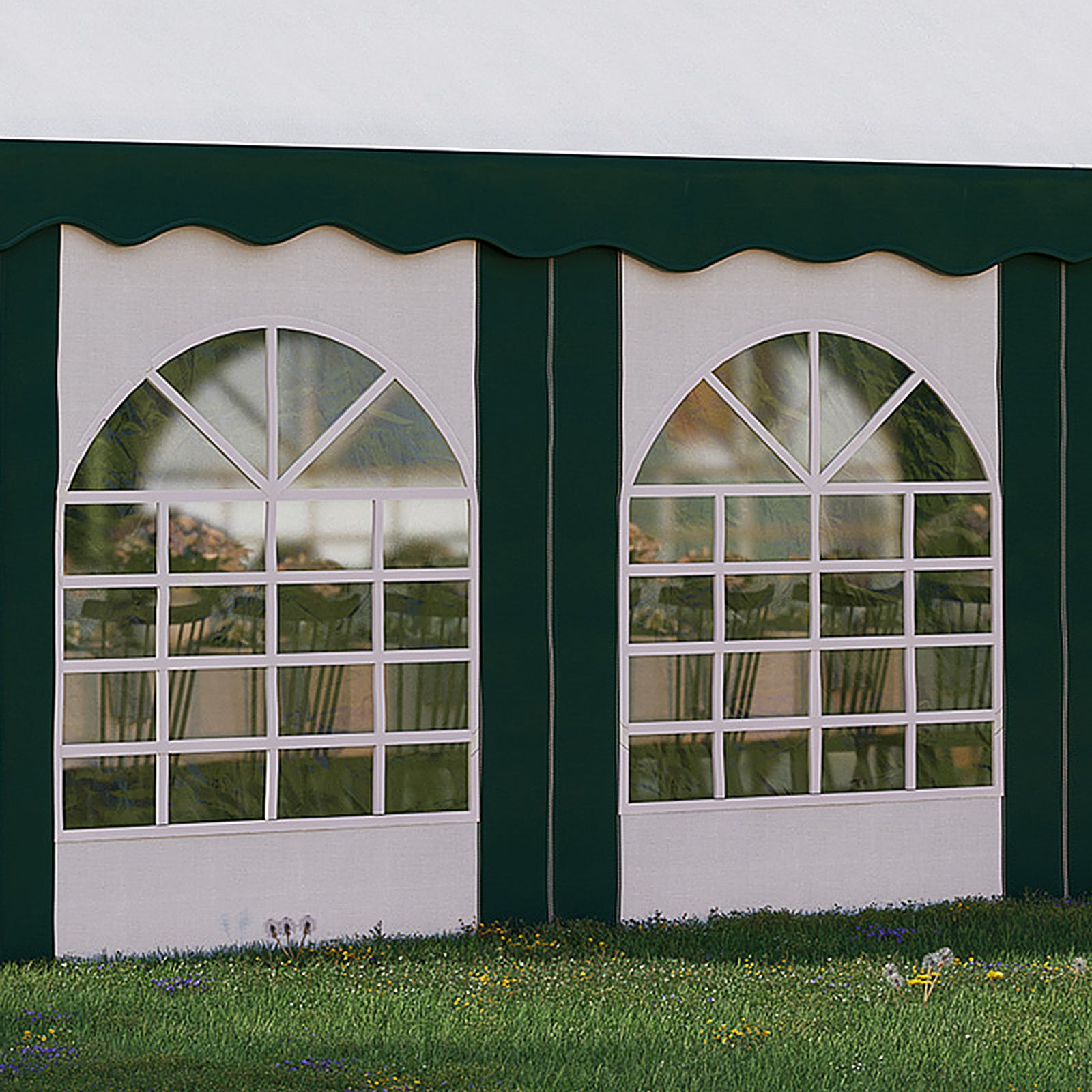 Marquee Gazebo, Party Tent With Sides And Double Doors | Large | White