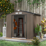 Garden Shed Storage Unit W/locking Door Floor Foundation | Brown