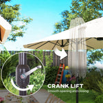 4.6m Double-sided Sun Umbrella W/ Crank | Beige