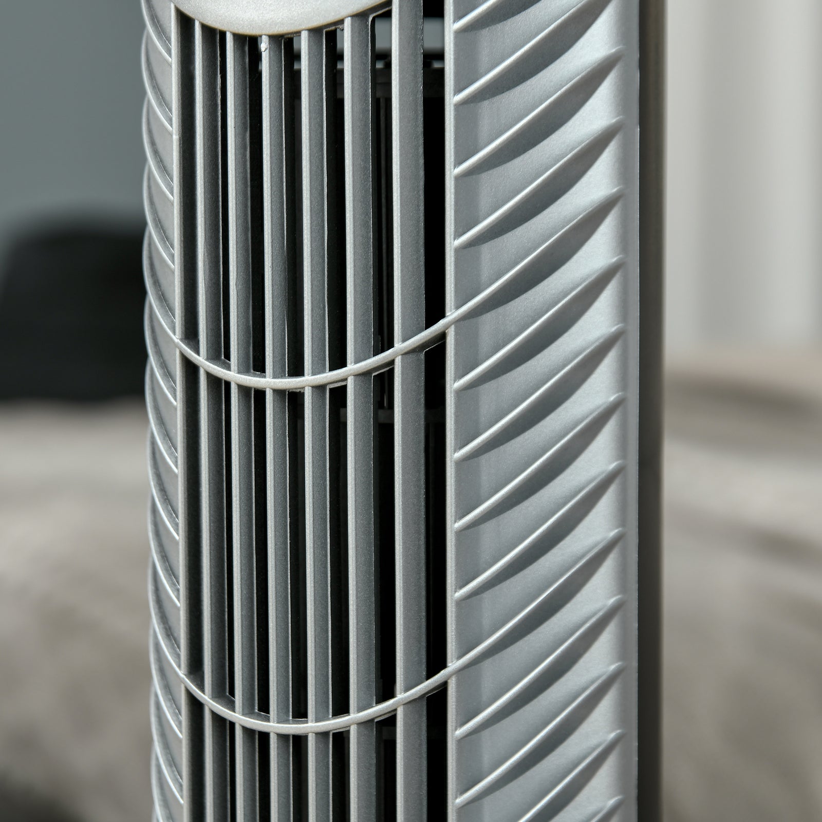 Led 36 Inch Tower Fan 70° Oscillation 3 Speed Remote | One Size | Silver