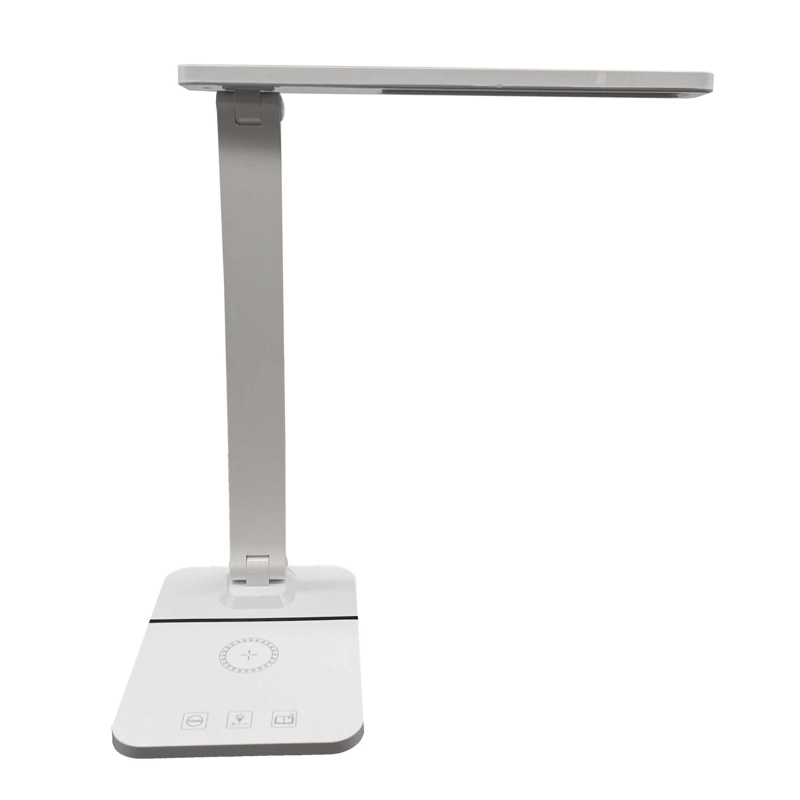 Touch Control White Desk Lamp With Wireless + Usb Phone Charger