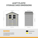 Breeins 6x4 Ft Garden Storage Shed With Lockable Door