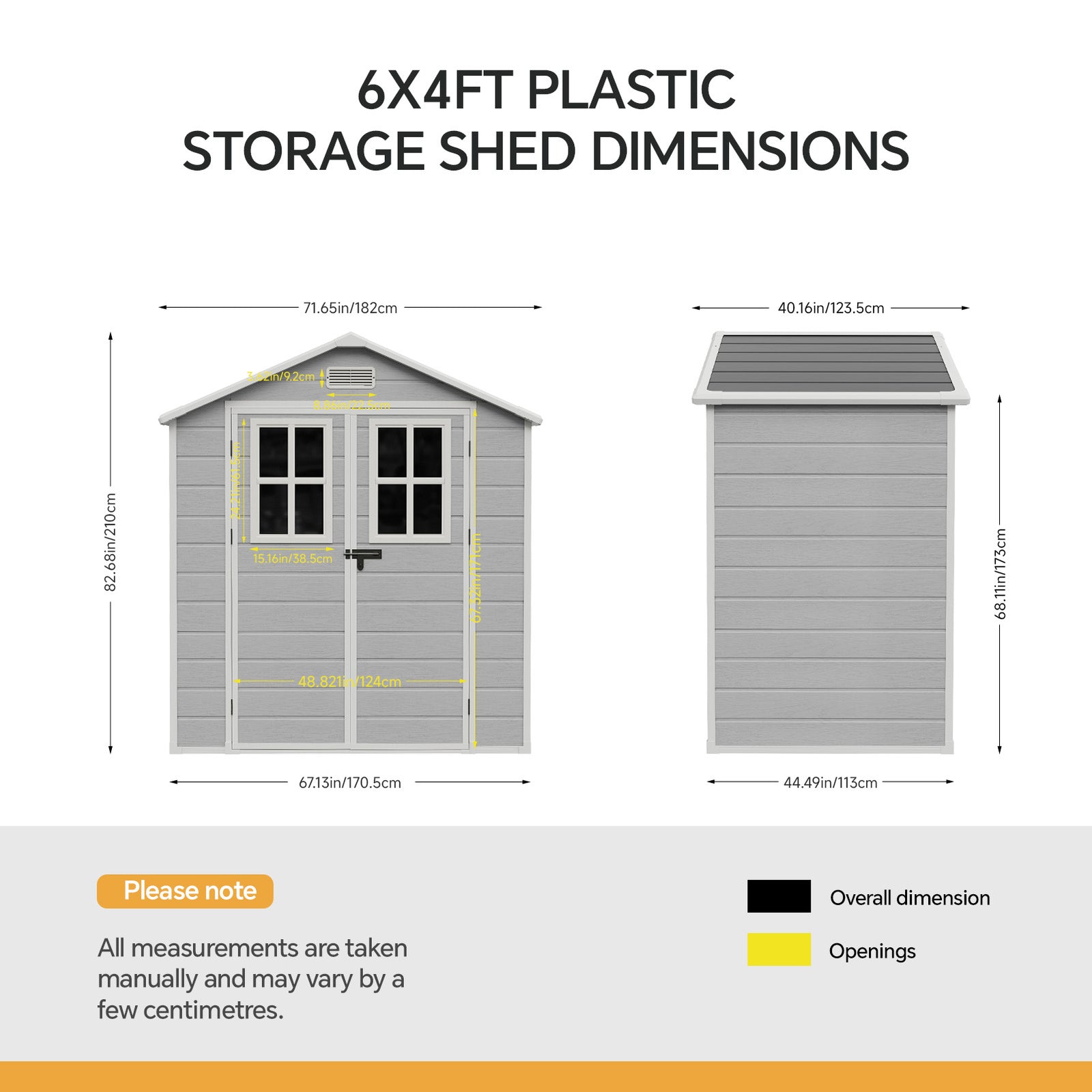 Breeins 6x4 Ft Garden Storage Shed With Lockable Door