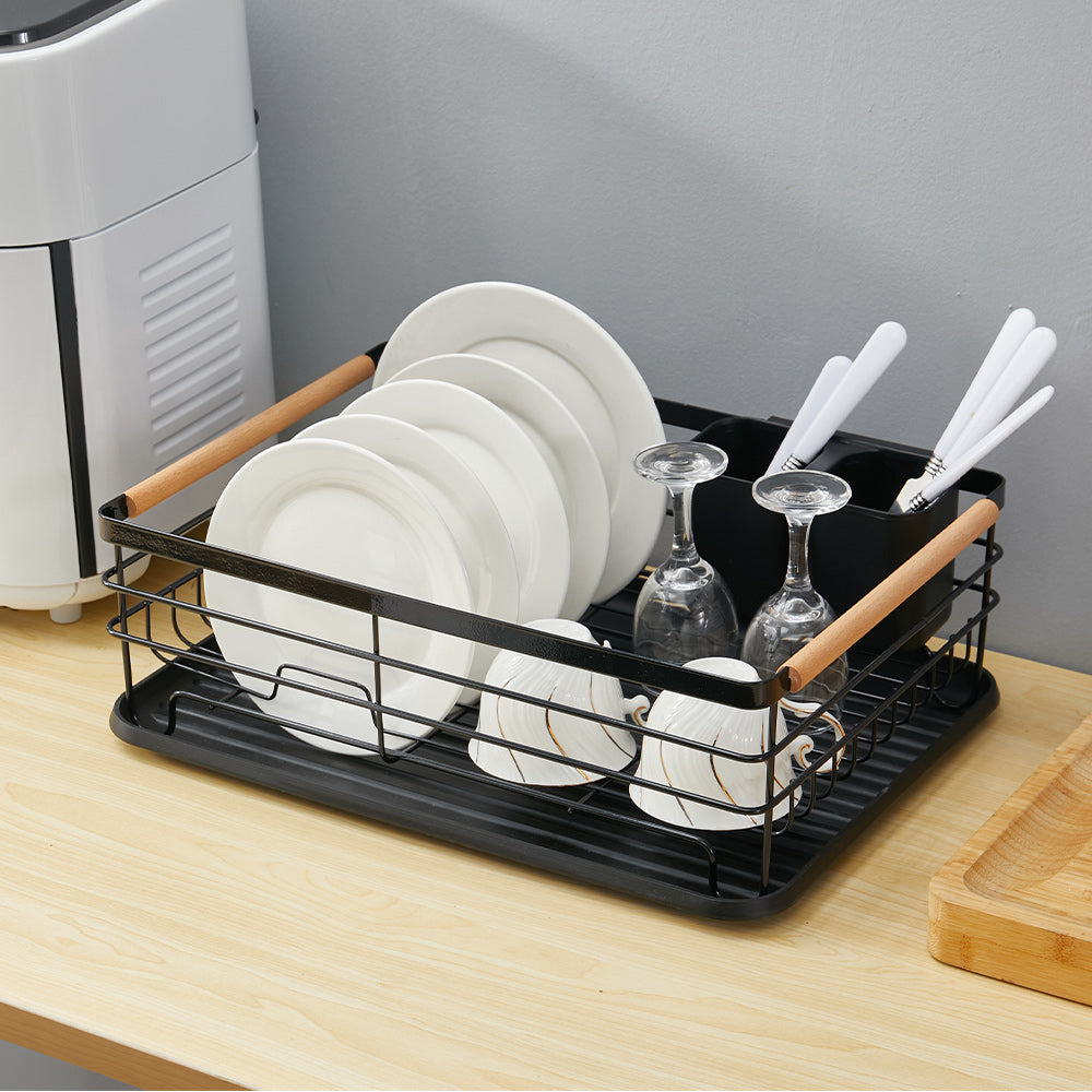 Kitchen Dish Drying Rack Iron Iron Dish Drainer | Black