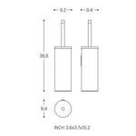 Toilet Brush, Wall-mounted, Matt Stainless Steel, Logic Collection