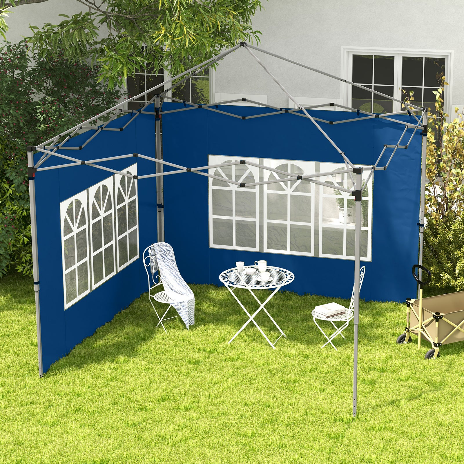 Outsunny Gazebo Side Panels For 3x3(m) Or 3x4m Pop Up Gazebo, 2 Pack