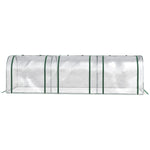 Green Tunnel Greenhouse With Zipped Doors | Silver
