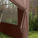 3mx3m Pop Up Gazebo Party Tent Canopy Marquee W/ Storage Bag | Coffee