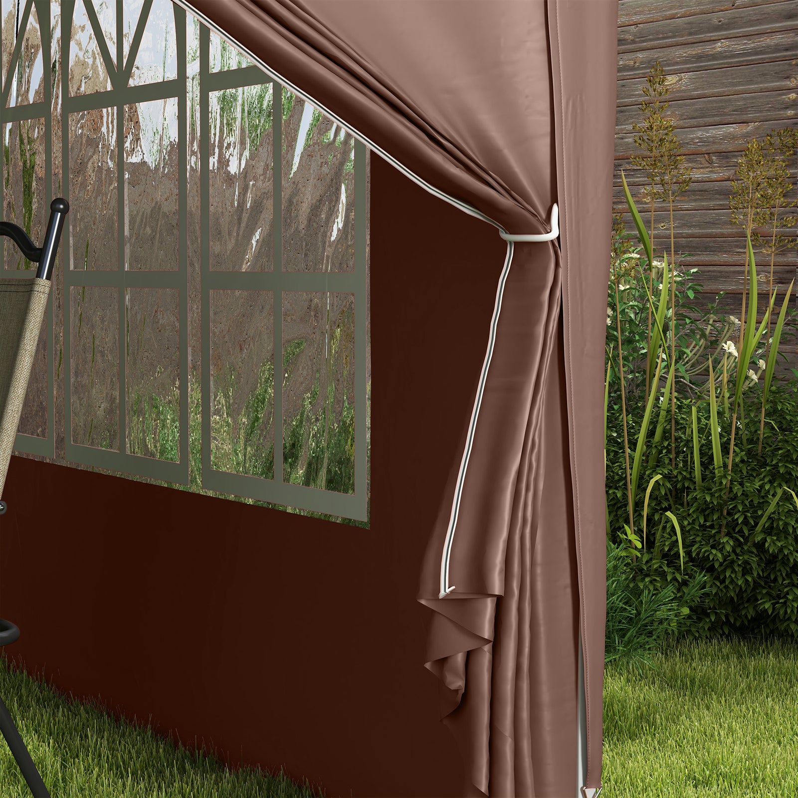 3mx3m Pop Up Gazebo Party Tent Canopy Marquee W/ Storage Bag | Coffee