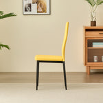 Stylish Colorado Dining Table Set With 4 Emily Faux Leather Chairs | Mustard