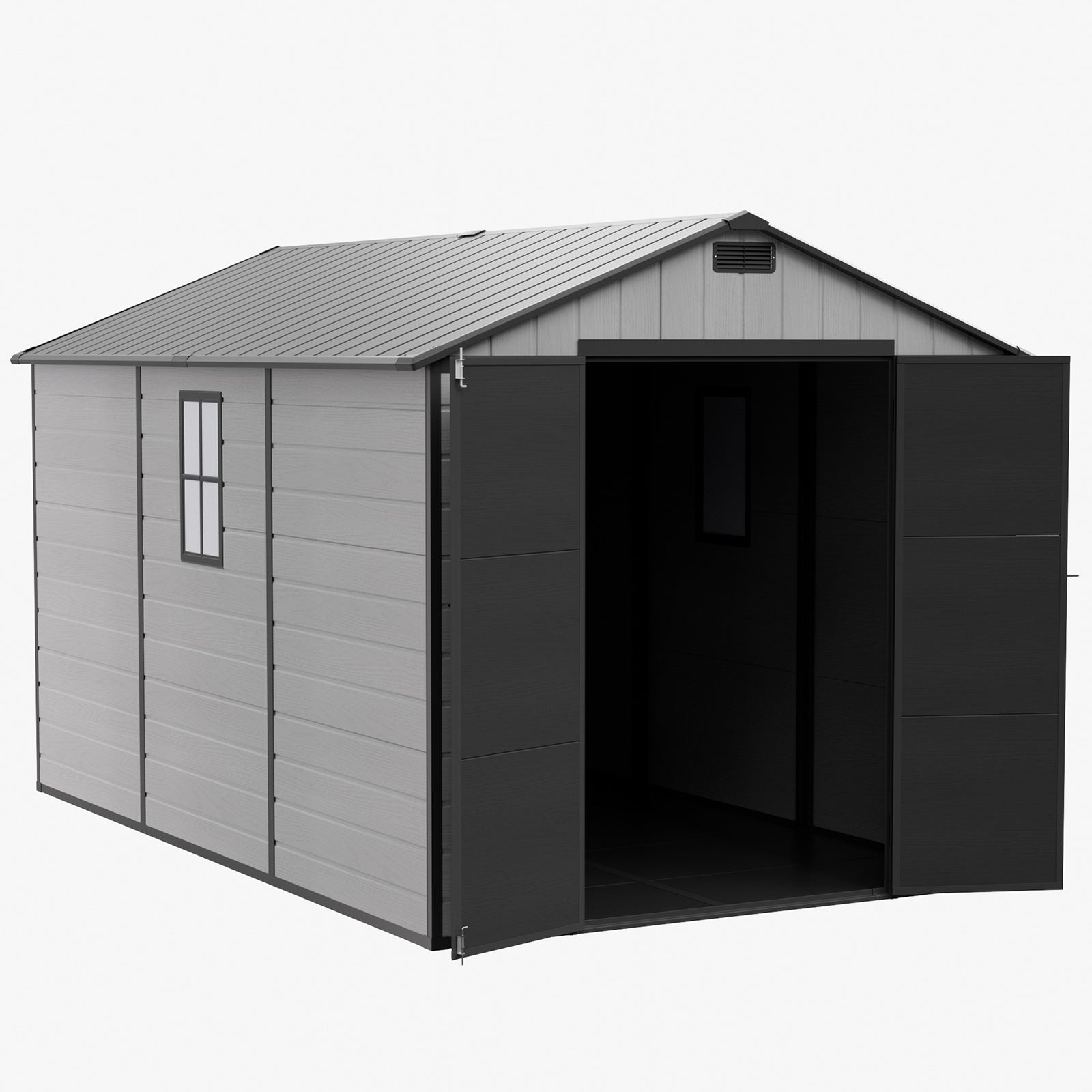 Breeins 8x12ft Outdoor Aluminum & Pp Storage Shed