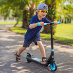 Folding Electric Scooter With Rear Wheel Brake | Sky Blue