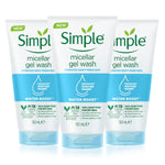 Water Boost Hydrating Facial Gel Wash Cleanser For Dry Skin, 3pk X 150ml | Set of 3 | White