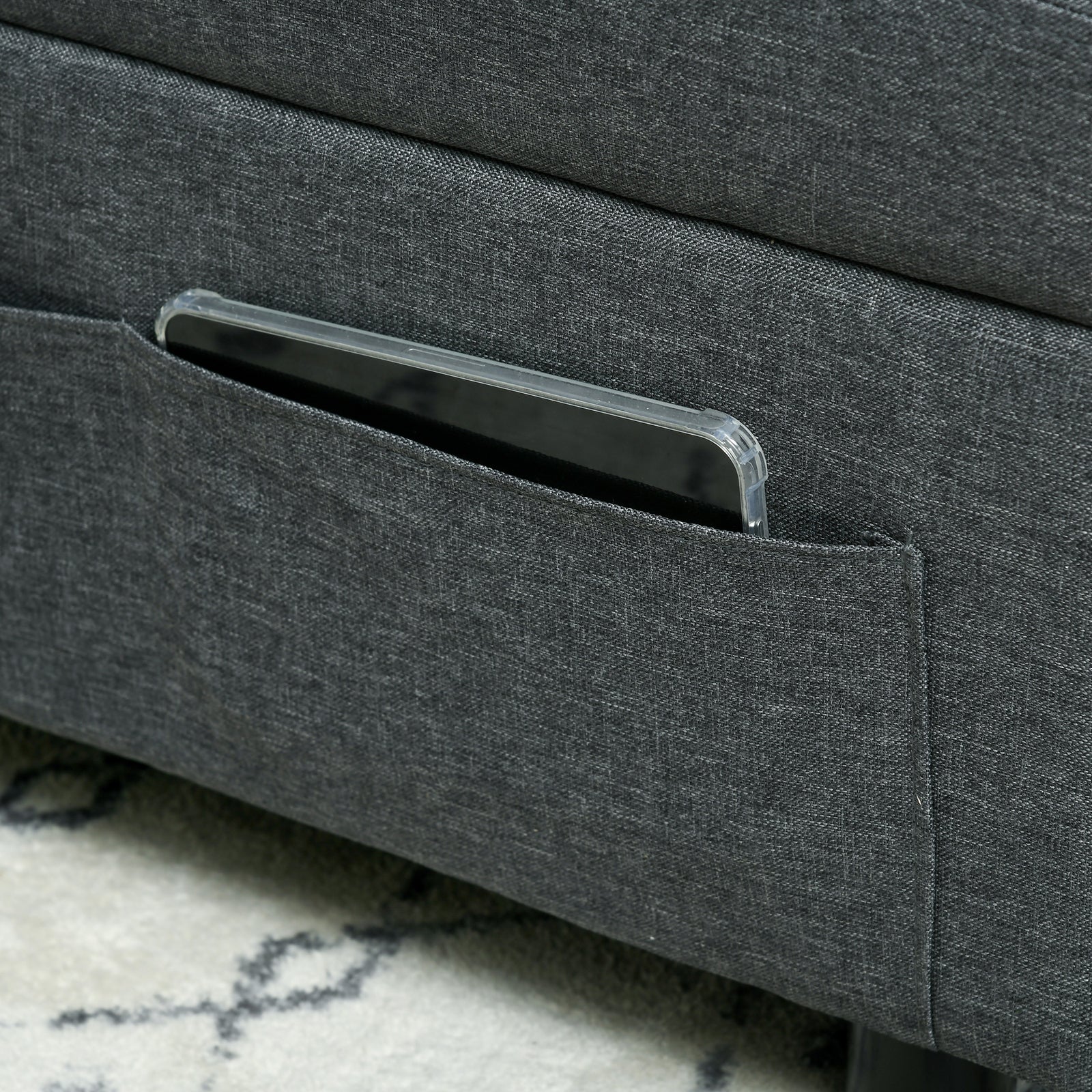 Folding Sofa Bed Adjustable Single Sleeper With Pillow | One Size | Gray