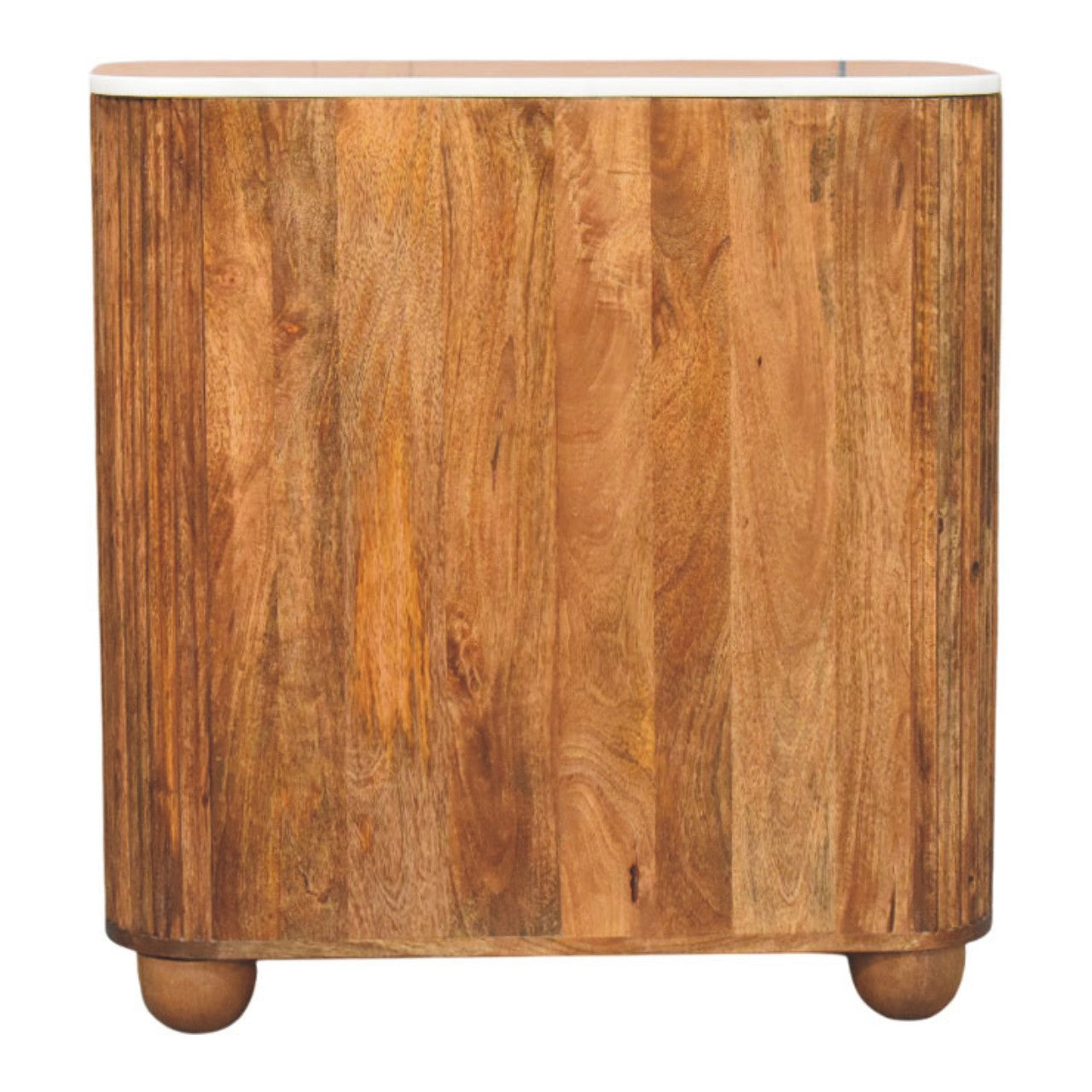 Beaumont Marble Chest, 3 Drawers, White and Beige | Brown