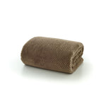 Burghley Extra Soft Faux Fur Throw 130x170cm – Chevron Pattern Decorative Blanket | 130cm x 170cm | Fawn